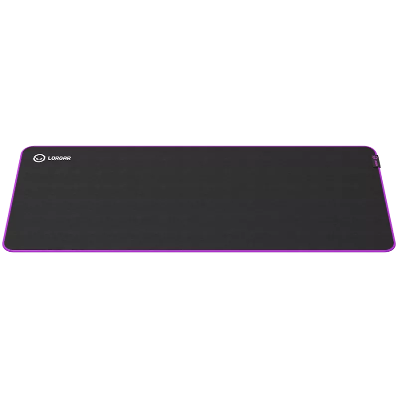 Lorgar Main 319, tapete de rato gaming, superfície de alta velocidade, base de borracha antiderrapante roxa, tamanho: 900 mm x 360 mm x 3 mm, peso 0,6 kg
