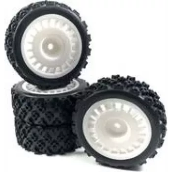 Absima 1 10 Rally Block Rodas completas Preto 4 unid. (2510062)