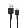 AUKEY CB-CD30 cabo de USB-A para USB-C 0,9 m, entrançado de nylon, 60W PD, 3A, preto