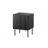 Conjunto de mesas de cabeceira 2 unid. Cama Meble ISLA 44,5×40×59 cm preto mate MDF/aglomerado