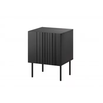 Conjunto de mesas de cabeceira 2 unid. Cama Meble ISLA 44,5×40×59 cm preto mate MDF/aglomerado