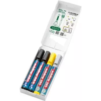 Marcadores para flipchart Edding 385/380/383 cores sortidas 1,0–5,0 mm espessuras de traço