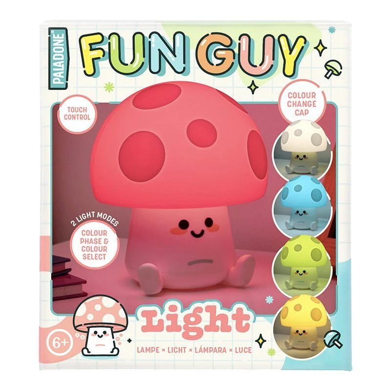 Candeeiro de mesa Paladone Fun Guy Mushroom Light – candeeiro de cabeceira LED em forma de cogumelo