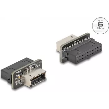 Delock 67238 adaptador USB 5 Gbps, ligação pin header para ligação interna Type-E Key A
