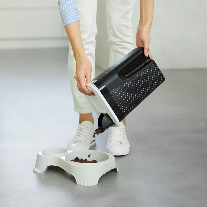 Recipiente de armazenamento de ração rotho Flo bege-castanho plástico 4,1 L, 270 mm de altura