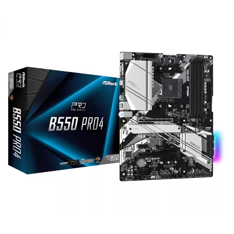 Placa-mãe ASRock B550 PRO4 AMD B550 Socket AM4 ATX