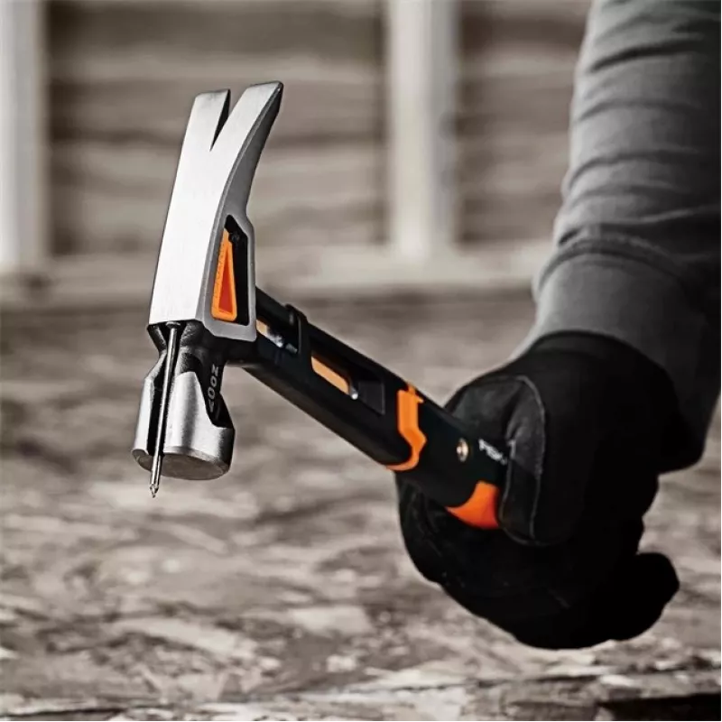 Fiskars 1020214 Martelo de unhas preto, metálico, laranja