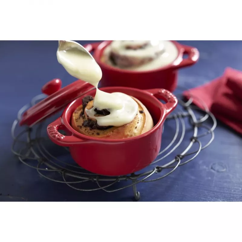 Mini Cocotte Staub redonda, 4 unid. - 200 ml, vermelho