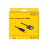 Adaptador USB 2.0 para série RS-232 DeLOCK 50 cm FTDI preto