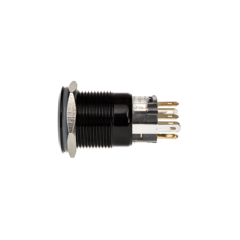 Interruptor/botão antivandalismo DimasTech 19mm Blackline Dot RGB PD218