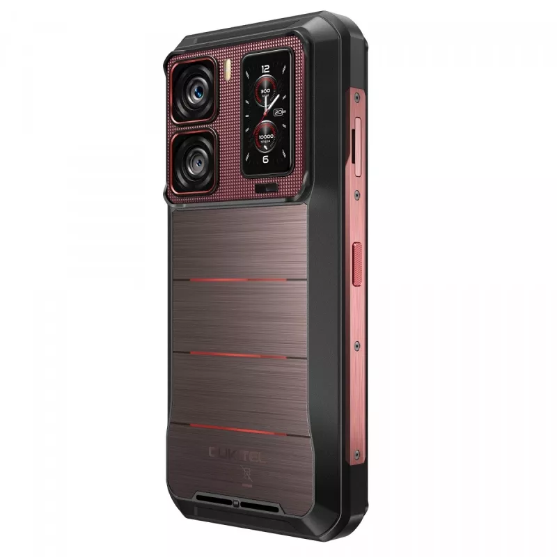 Smartphone Oukitel WP300 5G, 6,8 polegadas, 12 GB de RAM, 512 GB, 16000 mAh, IP69K, Android 15, vermelho