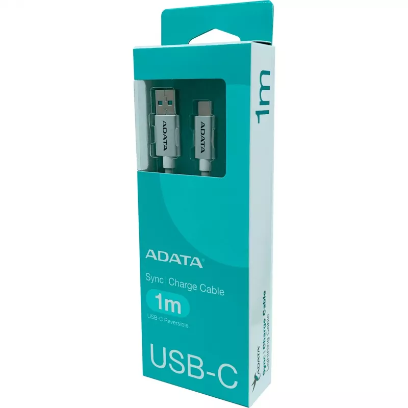 Cabo USB-C - USB 3.0, 1m ADATA USB 3.2 Gen 1 (3.1 Gen 1) USB C USB A branco