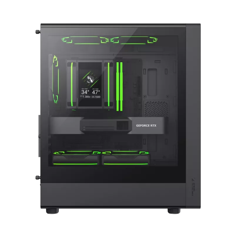Caixa Gamemax | AERIS 330 MB | preto | Mini-Tower | fonte de alimentação não incluída