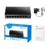 Switch gerido Cudy GS108E 8 portas Gigabit Ethernet, 8x 10/100/1000 Mbps, caixa metálica, comutação 16 Gbps, IGMP & DHCP Snooping