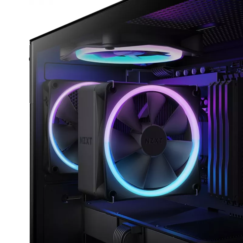 Arrefecedor de CPU NZXT T120 RGB 12 cm preto 1 unid.