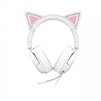 Headset Razer Kraken Kitty V3 X — headset gaming com iluminação RGB, design leve, microfone incorporado