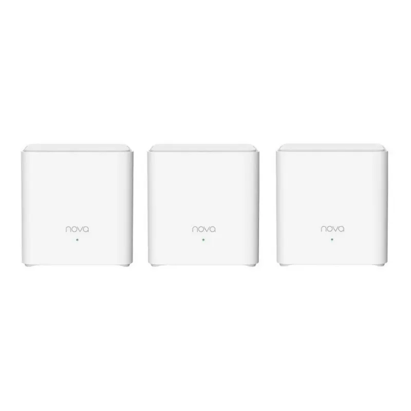 Sistema Mesh WLAN TENDA EX3-3, pack de 3, Dualband 2,4/5 GHz, Wi‑Fi 6, até 1201+300 Mbit/s, 2 antenas internas, WPA3