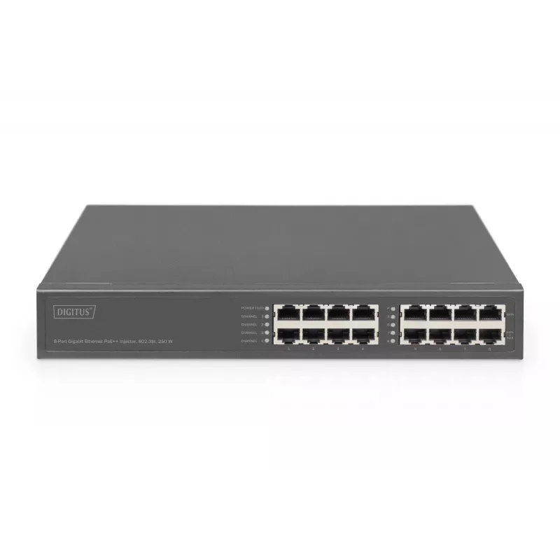 Injetor PoE Digitus 8 portas Gigabit Ethernet, 802.3bt, 250 W