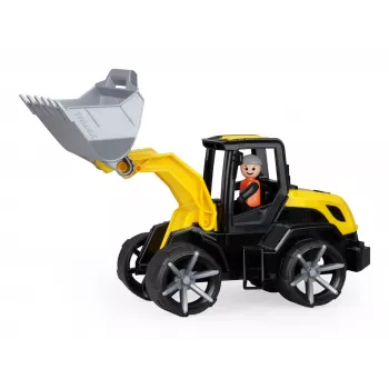 Bulldozer de brincar Lena Truxx 2 caixa aberta 04512, veículo de construção em plástico, brinquedo de empurrar, tamanho compacto