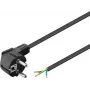 Cabo de alimentação com ficha de proteção angular Goobay para automontagem, 1,8 m, preto (59572)