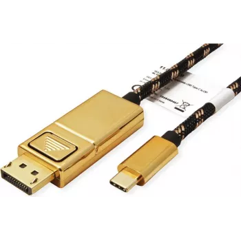 ROLINE 11.04.5848 Adaptador gráfico USB 4096 x 2560 píxeis preto - dourado (11.04.5848)