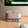 Dock para portátil/replicador de portas Satechi ST-GNMMES — hub USB 3.2 Gen 2 Type-C com fios, USB-A & SD, prateado