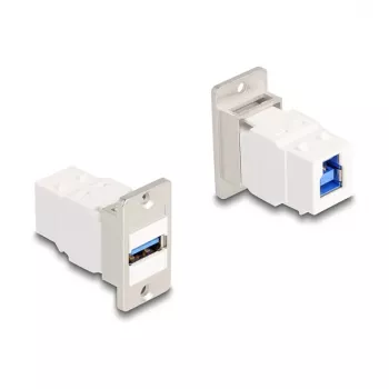Módulo Keystone para montagem em painel DeLOCK USB 5 Gbps Type-A fêmea para Type-B fêmea