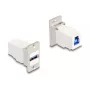 Módulo Keystone para montagem em painel DeLOCK USB 5 Gbps Type-A fêmea para Type-B fêmea