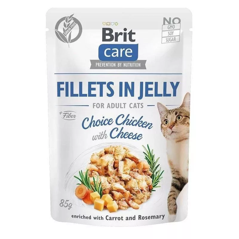 Sacos de comida húmida para gatos Brit Care FJ Flavour Box em geleia 12 x 85 g