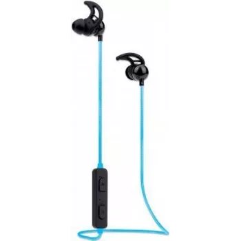 Headset Bluetooth In-Ear Manhattan, cabo com luz multicolor, microfone omnidirecional, controlos integrados, ganchos de orelha para fixação segura, aprox. 5 horas de utilização, alcance máx. 10 m, Bluetooth v4.0, resistente à chuva, cabo de carregamento USB-A incl., 3 anos de garantia