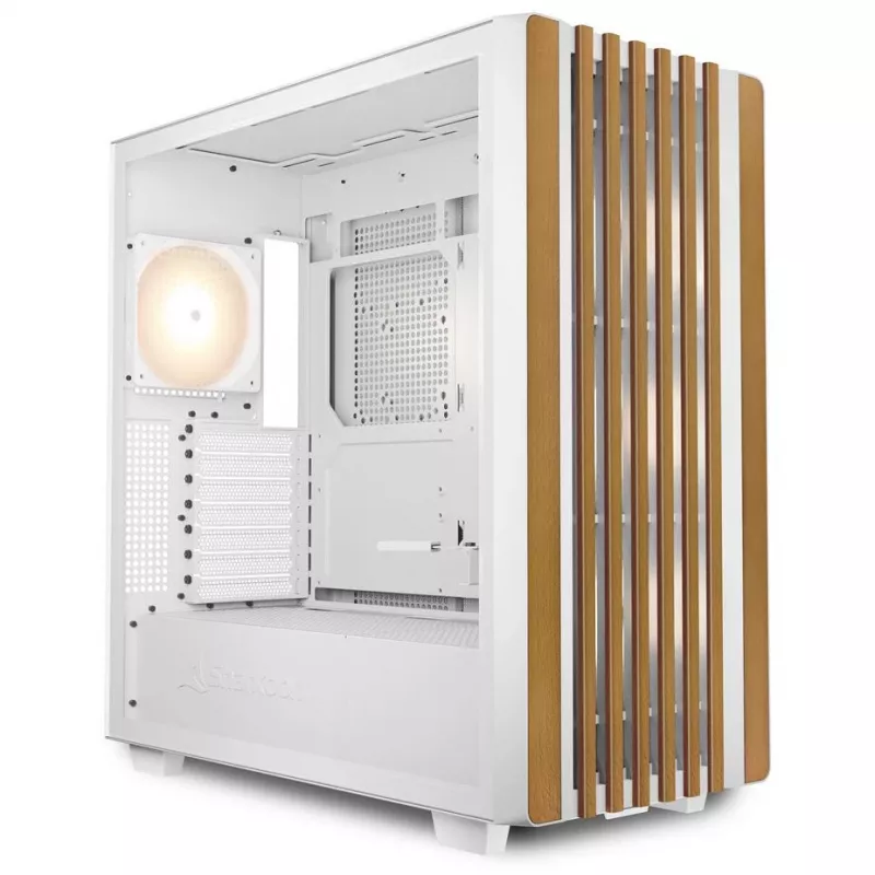 Sharkoon REBEL C70G RGB Full Tower branco, madeira