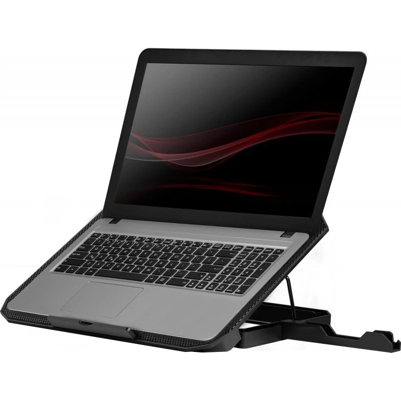 Base de arrefecimento para portátil DEFENDER NS-510 com 2 ventoinhas, 2 portas USB e iluminação RGB