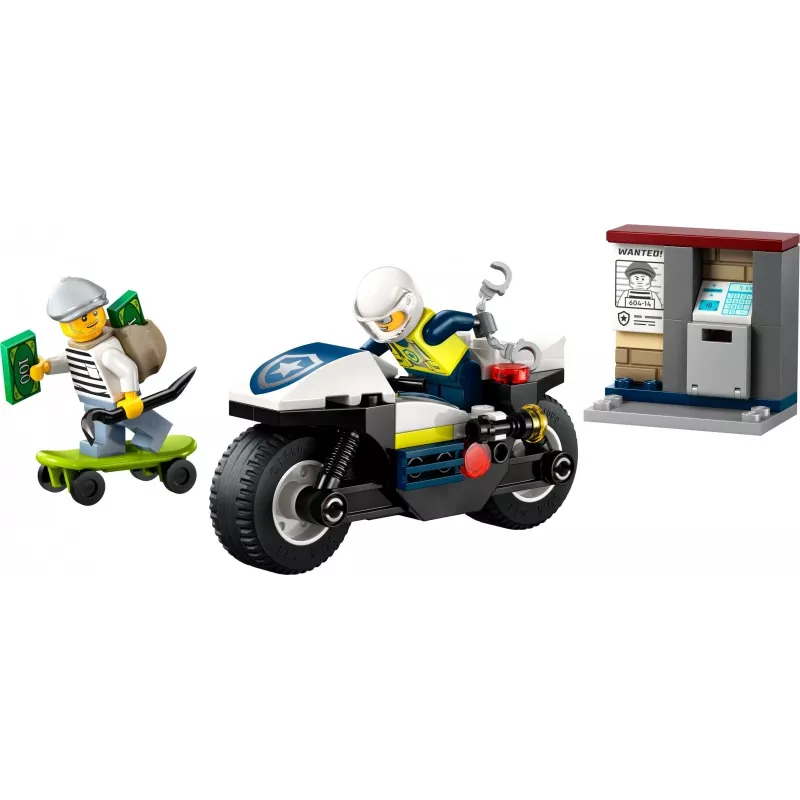 LEGO City Perseguição de mota da polícia conjunto 60455 — 65 peças, 2 minifiguras, a partir dos 4 anos