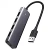 Ugreen Hub 4-em-1 Adaptador USB-C para 4× USB 3.0 + USB-C Cinzento