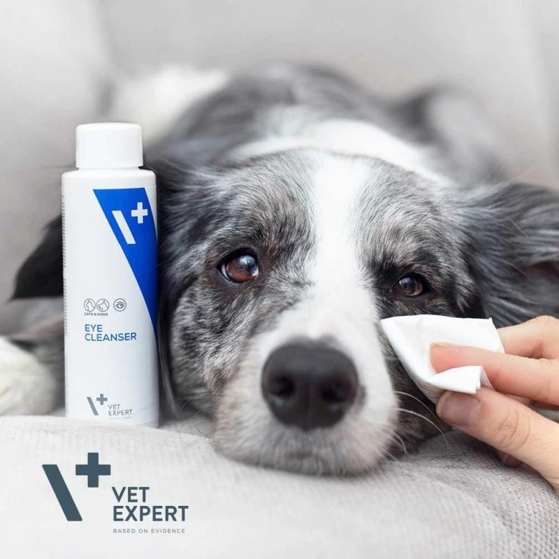 Limpa-olhos VETEXPERT 100 ml para cães e gatos – solução suave de higiene ocular