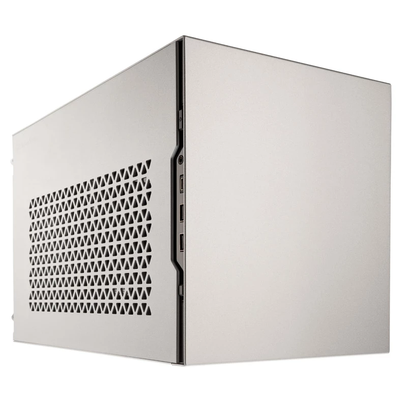 Caixa Mini-ITX SILVERSTONE SST-SG15S, caixa compacta de alumínio prateada