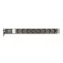 Unidade de distribuição de energia Gembird EG-PDU-014-FC14, 8 tomadas AC, entrada C14, cabo de 3 m, caixa de alumínio 1U, 10 A, 3680 W