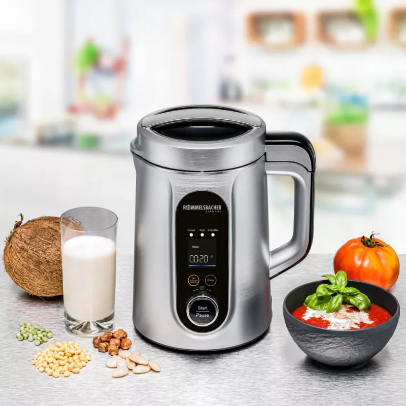 Máquina de sopa e bebida vegetal Rommelsbacher SVD 1400, 1,3 L, 1400 W, prateado, caixa de plástico