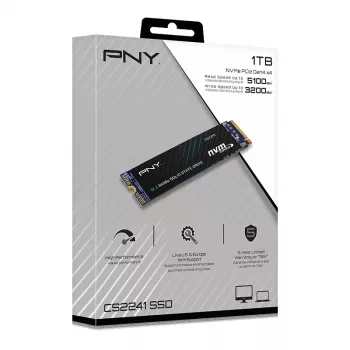 SSD PNY CS2241 M.2 NVMe PCIe 4.0 1 TB – Leitura 5100 MB/s, Escrita 3200 MB/s