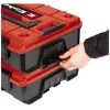 Einhell 4540019 E-Case S-F mala de sistema com espuma em grelha, resistente a salpicos, polipropileno, capacidade de carga 25 kg, preta/vermelha