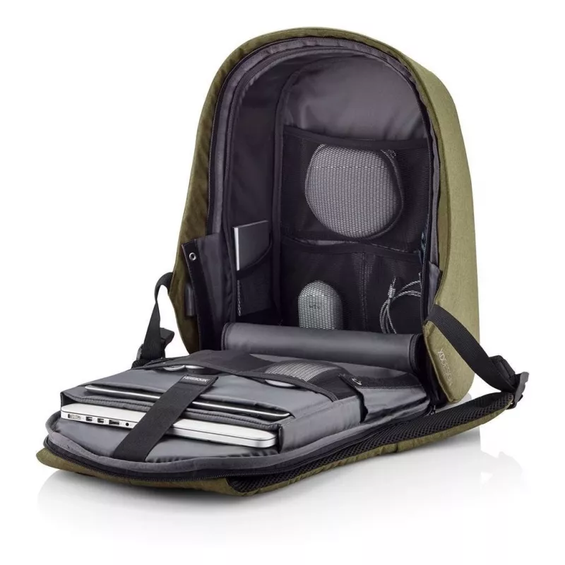 Mochila casual XD-Design Bobby Hero Small verde em pele PU