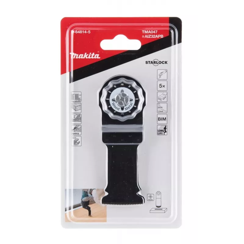 Makita B-64814-5 (TMA047) lâminas de corte por imersão, 32 mm, Starlock, bimetálicas, 5 un.
