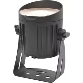 Foco LED exterior EUROLITE 18W branco quente com espeto de terra, projetor de jardim com proteção IP