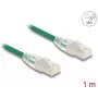 Cabo de rede DeLOCK RJ45 Cat.6A macho para macho U/FTP fino 1 m verde