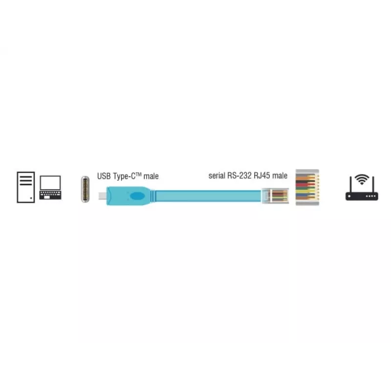 Cabo série DeLOCK 63914 USB Type-C RJ45 3 m azul