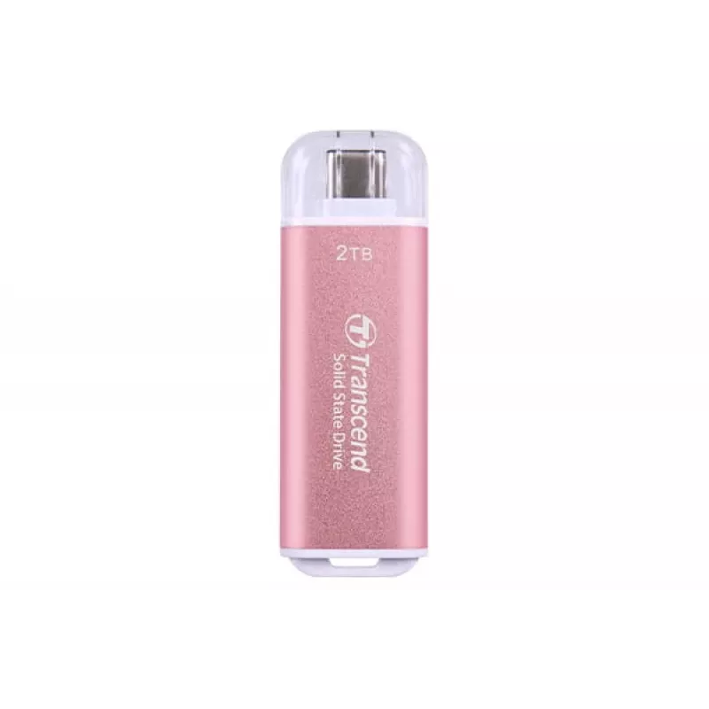 Transcend ESD300P SSD portátil 2 TB, USB-C 10 Gbps, rosa, TS2TESD300P