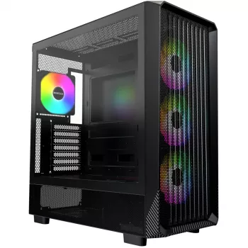Caixa de PC Montech X5 Midi Tower preto ATX 3 ventoinhas de 140 mm
