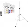 Conjunto de iluminação LED de palco EUROLITE KLS-180 branco com suportes de altifalante BS-2, branco