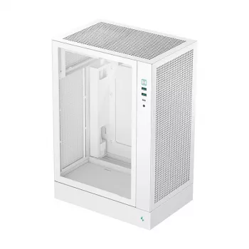 Caixa para PC DeepCool CH170 PLUS WH Midi Tower — branco, vidro temperado, suporta Micro ATX/Mini-ITX, GPU até 34,2 cm, altura do dissipador da CPU 164 mm
