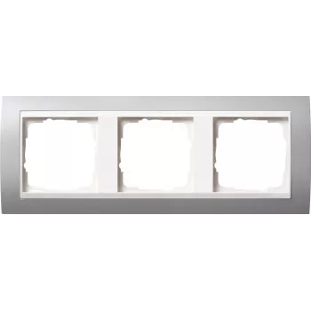 GIRA 0213326 Placa de parede/tampa para interruptor alumínio - branco (0213326)